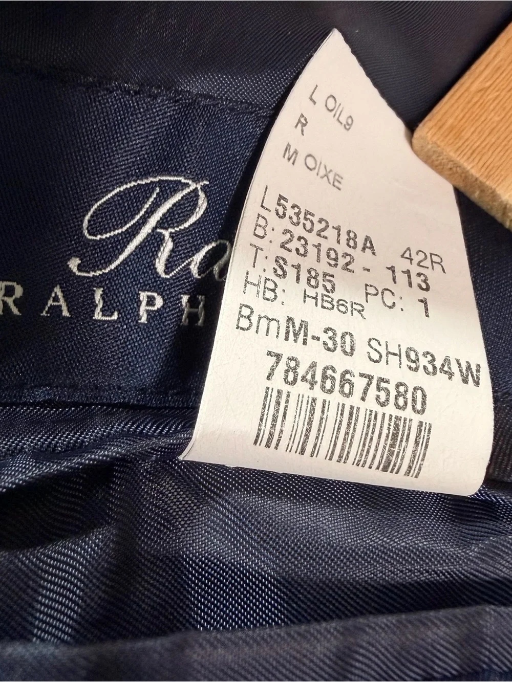 Ralph Ralph Lauren Blazer Sport Coat Men's 42R Blue Wool Silk Linen Blend